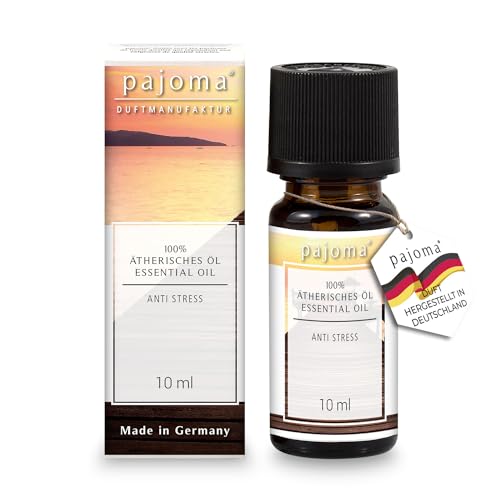 pajoma® Duftöl 10 ml, Anti-Stress | 100% Naturrein Ätherisches Öl für Aromatherapie, Duftlampe, Aroma Diffuser, Massage, Naturkosmetik | Premium Qualität von pajoma