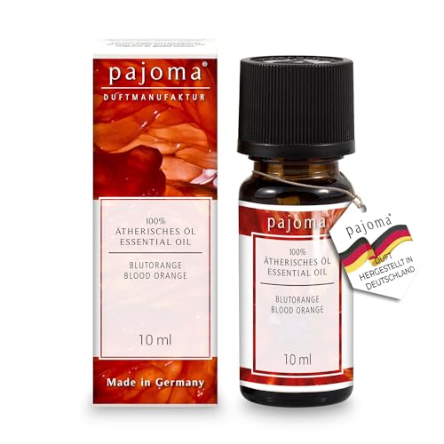 pajoma® Duftöl 10 ml, Blutorange | 100% Naturrein Ätherisches Öl für Aromatherapie, Duftlampe, Aroma Diffuser, Massage, Naturkosmetik | Premium Qualität von pajoma