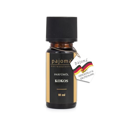 pajoma Duftöl 10 ml, Kokos - Golden Line | feinste Parfümöle für Aromatherapie/Duftlampe | Premium Qualität von pajoma