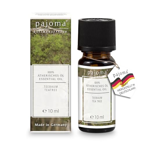 pajoma® Duftöl 10 ml, Teebaum | 100% Naturrein Ätherisches Öl für Aromatherapie, Duftlampe, Aroma Diffuser, Massage, Naturkosmetik | Premium Qualität pajoma® Duftöl 10 ml, Teebaum | 100% Naturrein Ätherisches Öl für Aromatherapie, Duftlampe, Aroma Diffuser, Massage, Naturkosmetik | Premium Qualität von pajoma