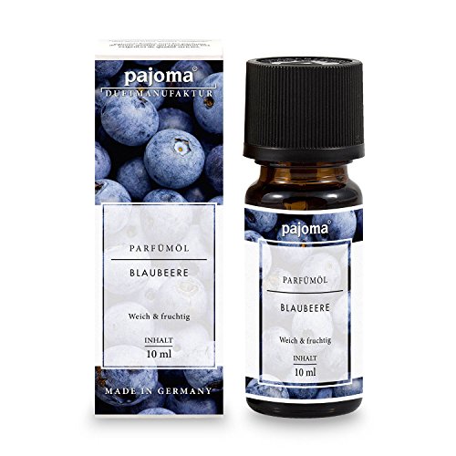 pajoma® Duftöl 10 ml, Blaubeere | feinste Parfümöle für Aromatherapie, Duftlampe, Aroma Diffuser, Massage, Naturkosmetik | Premium Qualität von pajoma