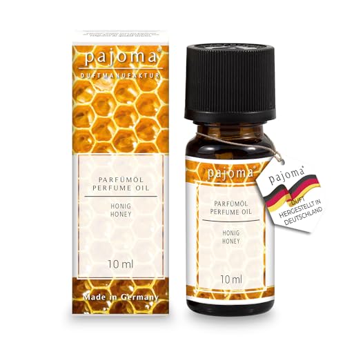 pajoma® Duftöl 10 ml, Honig | feinste Parfümöle für Aromatherapie, Duftlampe, Aroma Diffuser, Massage, Naturkosmetik | Premium Qualität von pajoma