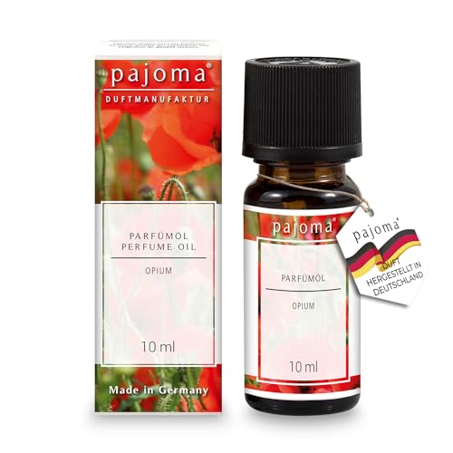pajoma® Duftöl 10 ml, Opium | feinstes Parfümöl für Aromatherapie, Duftlampe, Aroma Diffuser, Massage, Naturkosmetik | Premium Qualität von pajoma