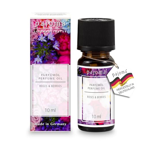 pajoma® Duftöl 10 ml, Roses & Berries | feinste Parfümöle für Aromatherapie, Duftlampe, Aroma Diffuser, Massage, Naturkosmetik | Premium Qualität von pajoma