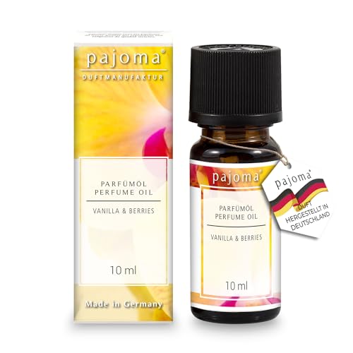 pajoma® Duftöl 10 ml, Vanilla & Berries | feinste Parfümöle für Aromatherapie, Duftlampe, Aroma Diffuser, Massage, Naturkosmetik | Premium Qualität von pajoma
