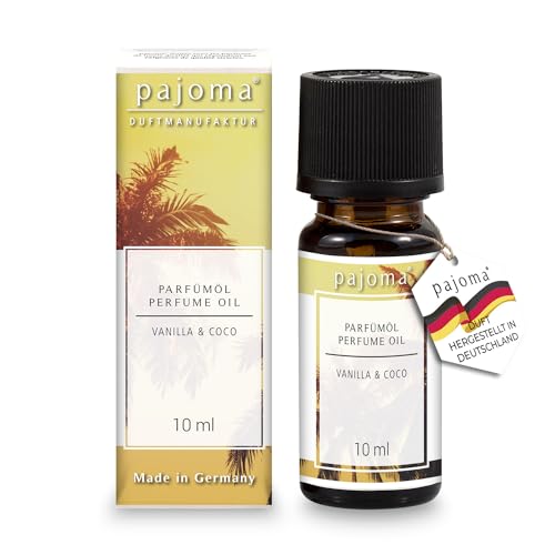 pajoma® Duftöl 10 ml, Vanilla & Coco | feinste Parfümöle für Aromatherapie, Duftlampe, Aroma Diffuser, Massage, Naturkosmetik | Premium Qualität von pajoma
