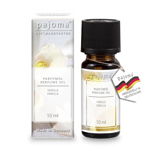 pajoma® Duftöl 10 ml, Vanille | feinstes Parfümöl für Aromatherapie, Duftlampe, Aroma Diffuser, Massage, Naturkosmetik | Premium Qualität von pajoma