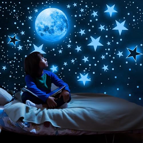 1119 Stück Leuchtsticker Wandtattoo Leuchtsterne Selbstklebend Kinderzimmer Wandsticker Sterne und Mond Fluoreszierend Wandaufkleber für Kinder Schlafzimmer Kinderzimmer Wohnzimmer Blau 1119 Stück Leuchtsticker Wandtattoo Leuchtsterne Selbstklebend Kinderzimmer Wandsticker Sterne und Mond Fluoreszierend Wandaufkleber für Kinder Schlafzimmer Kinderzimmer Wohnzimmer Blau von palasasa