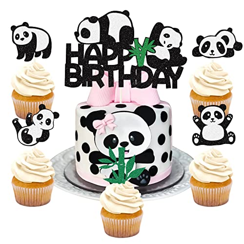 21 Stück Panda Tortendeko Panda Cupcake Topper Panda Kuchen Deko Panda Cake Topper Panda Geburtstag Tortenfiguren für Babyparty Kinderpartys Geburtstagsfeier Lieferungen von palasasa