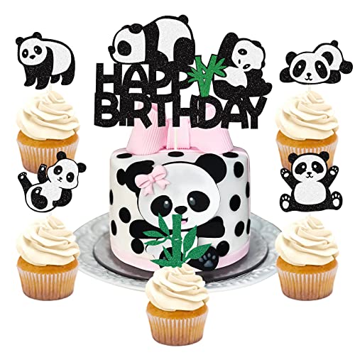 21 Stück Panda Tortendeko Cupcake Topper Kuchen Deko Cake Topper Geburtstag Tortenfiguren für Babyparty Kinderpartys Geburtstagsfeier Lieferungen von palasasa