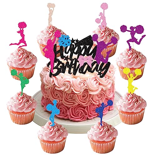 palasasa 25 Stück Cheerleader Tortendeko Cheer Team Cake Toppers Glitter Cheerleading Cupcake Topper Cheerleading Kuchen Toppers für Cheer Team Party, Babyparty, Mädchen Geburtstagsparty palasasa 25 Stück Cheerleader Tortendeko Cheer Team Cake Toppers Glitter Cheerleading Cupcake Topper Cheerleading Kuchen Toppers für Cheer Team Party, Babyparty, Mädchen Geburtstagsparty von palasasa