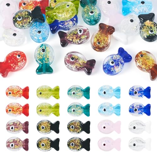 Pandahall 20 handgefertigte Glasperlen mit Glasperlen für Schmuckherstellung, DIY, Charms, Armbänder, Halsketten, Ohrringe von pandahall