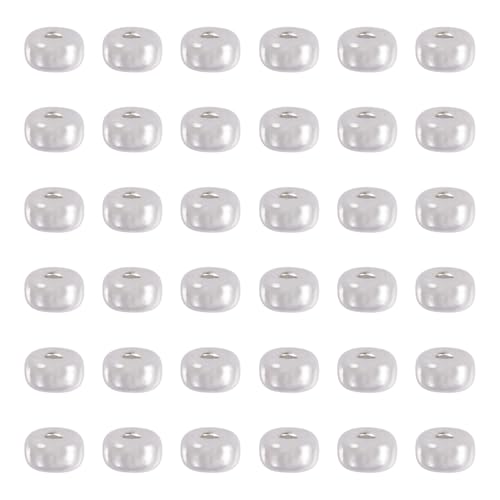 Pandahall Abstandshalter aus 925er-Sterlingsilber, glatte Rondelle-Kugel-Abstandshalter, 4 x 2 mm, lose Metallperlen für DIY-Schmuckherstellung, Ringe, Halsketten, Armbänder, 25 Stück von pandahall