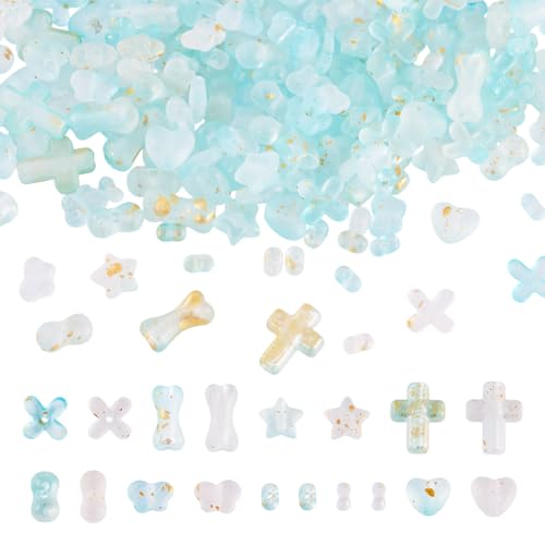 pandahall 272 Stück sortierte Acrylperlen, mattierte Blumen-Perlenkappen, Schmetterling, Kreuz, Stern, Herz, matte Charm-Perlen für Schmuckherstellung, DIY, Armband, Halskette, Ohrring pandahall 272 Stück sortierte Acrylperlen, mattierte Blumen-Perlenkappen, Schmetterling, Kreuz, Stern, Herz, matte Charm-Perlen für Schmuckherstellung, DIY, Armband, Halskette, Ohrring von pandahall
