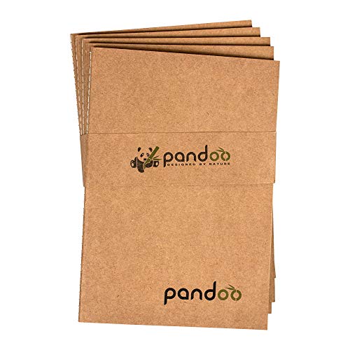 pandoo A5 Notizheft blanko 5er Set aus Bambus-Fasern | Bullet Journal, Tagebuch, Notizbuch | 40 Blatt von pandoo