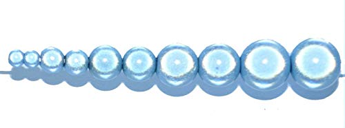 Großhandel 400 Stück 3D Illusion Miracle Perlen, rund, 8 mm (silberblau) von pangaeawalker