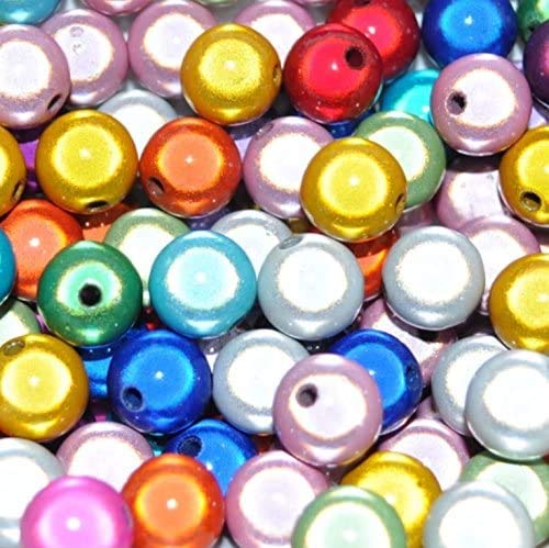 Miracle Beads Schmuckperlen, 3D-Illusion, rund, 6 mm, Großpackung, 600 Stück, acryl, sortiert, 6 mm von pangaeawalker