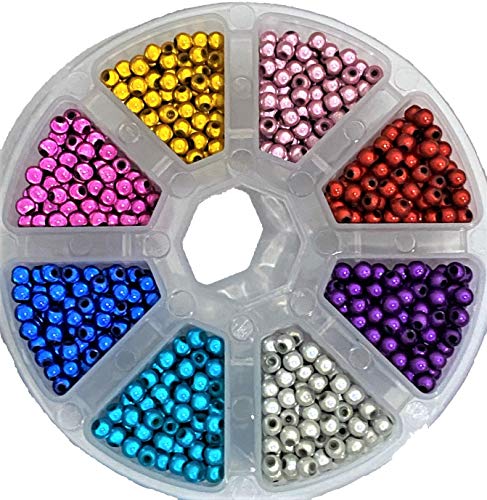 pangaeawalker DIY verwenden 1400 pcs of 8 Farben x 180pcs 3D Illusion Miracle Beads Rund 4mm von pangaeawalker