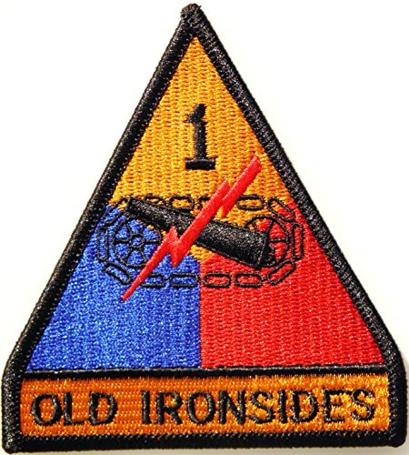 1st Armored Division Old Ironsides Shield Shoulder Logo Army Military Uniform Patch Sew Iron on Embroidered Sign Badge Costume by panicha uniform patch von panicha uniform patch