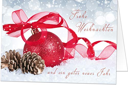 20 Exklusive Weihnachtskarten (Klappkarten) mit Umschlag, perfekt für stilvolle Grüße an Geschäftspartner und Freunde von paperSky