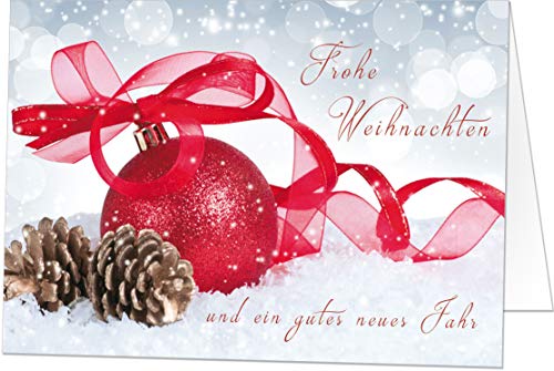 paperSky 20 Exklusive Weihnachtskarten (Klappkarten) mit Umschlag, perfekt für stilvolle Grüße an Geschäftspartner und Freunde von paperSky