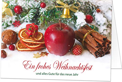 20 exklusive Weihnachtskarten (Klappkarten) mit Umschlag, perfekt für stilvolle Grüße an Geschäftspartner und Freunde von paperSky