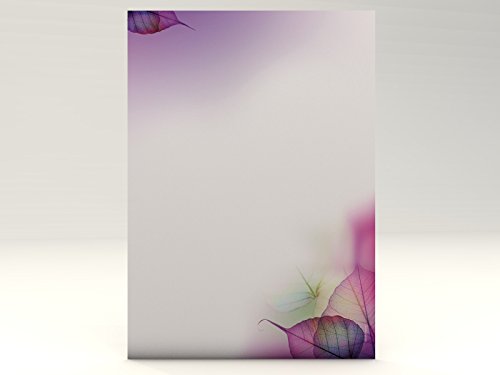 Briefpapier | Magic Leaves | 100 Blatt Malerisches Motivpapier DIN A4 von paperandpicture.de