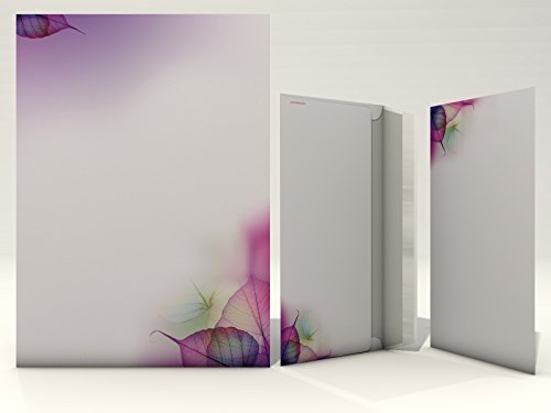 Briefpapier Set | Magic Leaves | 20 Blatt Malerisches Motivpapier A4 | 20 Briefumschläge OHNE FENSTER im DIN LANG-Format Briefpapier Set | Magic Leaves | 20 Blatt Malerisches Motivpapier A4 | 20 Briefumschläge OHNE FENSTER im DIN LANG-Format von paperandpicture.de