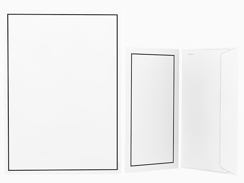 Trauerpapier-Set "Trauerrand", 20 Blatt A4 + 20 komplett bedruckte Briefumschläge DIN LANG, für Laser/Ink/Copy/Hand von dirxbuschinger