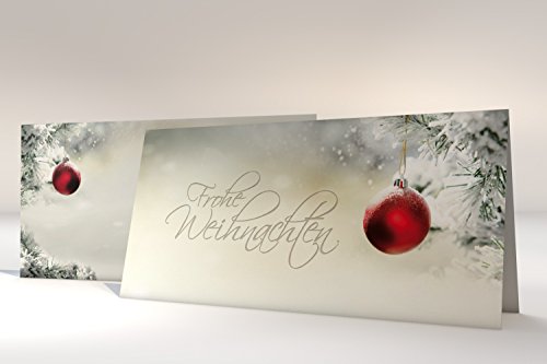 Weihnachtskarten mit Brief-Umschlag, 10er Set Motiv „Stille Nacht“, Klappkarten selbst bedruckbar von paperandpicture.de