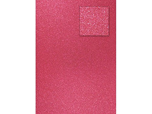 Glitterkarton / Spezialpapier GLITTER EFFEKT (32 Farben / A4 - 21,0 x 29,7 cm - 200 g/m2 - 1 Blatt) FARBE FREI WÄHLBAR (FRANZÖSISCH ROT) von papieto