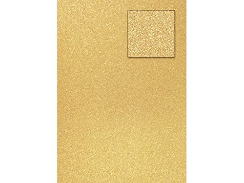 papieto Glitterkarton/Spezialpapier Glitter Effekt (32 Farben / A4-21,0 x 29,7 cm - 200 g/m2-1 Blatt) Farbe FREI WÄHLBAR (Champagner) von papieto