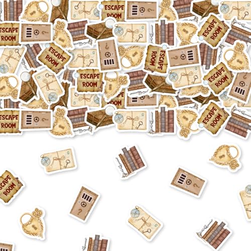 Escape Room Geburtstag Dekorationen 200pcs Mystery Escape Room Konfetti Retro Schlüssel Schloss Buchstabe Tisch Streuung für Escape Party Geburtstag Party Zubehör von partiqla