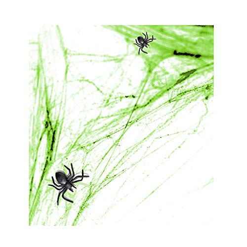 Halloween Spinnennetz grün 60 g Spinnen Netz Halloween Spinnennetz grün 60 g Spinnen Netz von party deko