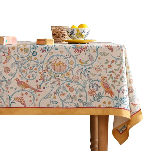 patdrea Designer-Tischdecke, französische Frühlings- und Sommer-Tischdecke, rustikale Leinen-Blumenvögel, Tischdecke für rechteckige Tische, Dekor-Tischdecke für Küche, Esszimmer, Urlaub, Bankett patdrea Designer-Tischdecke, französische Frühlings- und Sommer-Tischdecke, rustikale Leinen-Blumenvögel, Tischdecke für rechteckige Tische, Dekor-Tischdecke für Küche, Esszimmer, Urlaub, Bankett von patdrea