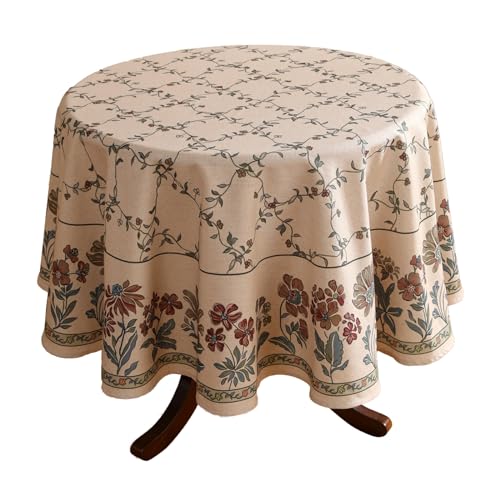 patdrea Designer-Tischdecke aus Leinen, mit Blumenmuster, langlebig, atmungsaktiv, dekorative Tischdecke für Küche, Esszimmer, für runde Tische für Küche, Esszimmer, Partys, Feiertage, Weihnachten patdrea Designer-Tischdecke aus Leinen, mit Blumenmuster, langlebig, atmungsaktiv, dekorative Tischdecke für Küche, Esszimmer, für runde Tische für Küche, Esszimmer, Partys, Feiertage, Weihnachten von patdrea