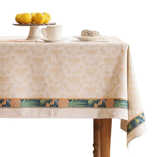patdrea Designer-Tischdecke für rechteckige Tische, Ananas-Baum-Muster, Leinen-Tischdecke, tropischer Stil, Obst-Tischdecke, Dekoration für Küche, Esszimmer, Weihnachten, 140 x 180 cm, Orange patdrea Designer-Tischdecke für rechteckige Tische, Ananas-Baum-Muster, Leinen-Tischdecke, tropischer Stil, Obst-Tischdecke, Dekoration für Küche, Esszimmer, Weihnachten, 140 x 180 cm, Orange von patdrea