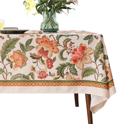 patdrea Designer-Tischdecke für rechteckige Tische, luxuriöser Samt, knitterfrei, Blumenmuster, dekorative Tischdecke für Küche, Esszimmer, 140 x 221 cm, Gelb patdrea Designer-Tischdecke für rechteckige Tische, luxuriöser Samt, knitterfrei, Blumenmuster, dekorative Tischdecke für Küche, Esszimmer, 140 x 221 cm, Gelb von patdrea