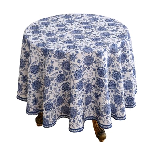 patdrea Designer-Tischdecke für runde Tische, Vintage, elegantes Leinen mit Paisleymuster, Tischdecken, Bauernhaus-Blumentischdecke, Dekoration für Küche, Esszimmer, Weihnachten, Durchmesser 140 cm patdrea Designer-Tischdecke für runde Tische, Vintage, elegantes Leinen mit Paisleymuster, Tischdecken, Bauernhaus-Blumentischdecke, Dekoration für Küche, Esszimmer, Weihnachten, Durchmesser 140 cm von patdrea