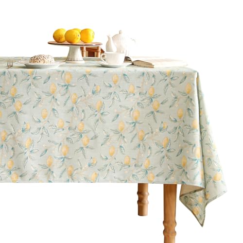 patdrea Grüne Designer-Tischdecke für rechteckige Tische, Vintage-Leinen mit gelben Früchten, rustikale Tischdecke, Dekoration für Küche, Esszimmer, Weihnachten, 160 x 238,8 cm patdrea Grüne Designer-Tischdecke für rechteckige Tische, Vintage-Leinen mit gelben Früchten, rustikale Tischdecke, Dekoration für Küche, Esszimmer, Weihnachten, 160 x 238,8 cm von patdrea
