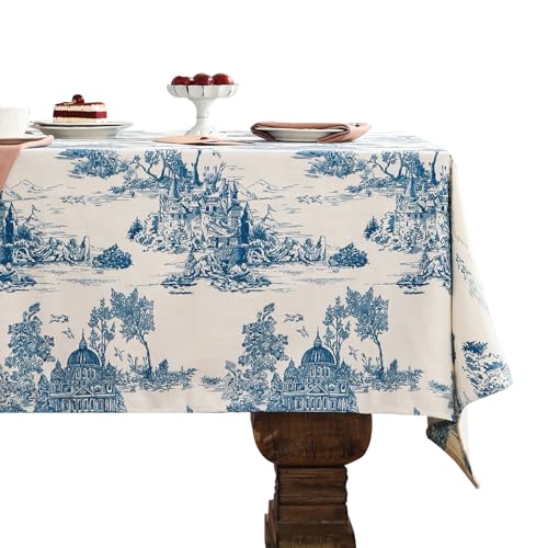patdrea Kleine Designer-Tischdecke für quadratische Tische, Vintage-Leinen, mit antikem Schloss- und Herrenhaus-Muster, elegante Tischdecke, Dekoration für Küche, Esszimmer, Weihnachten, 140 x 140 cm patdrea Kleine Designer-Tischdecke für quadratische Tische, Vintage-Leinen, mit antikem Schloss- und Herrenhaus-Muster, elegante Tischdecke, Dekoration für Küche, Esszimmer, Weihnachten, 140 x 140 cm von patdrea