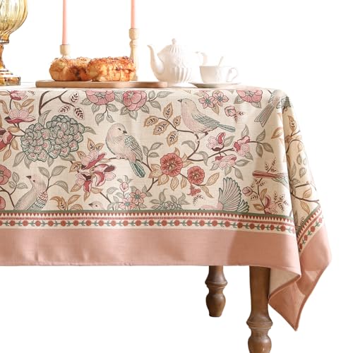 patdrea Tischdecke aus Leinen, Blumenmuster, dekorativ, dick, französische Tischdecke, rechteckig, quadratisch, für Küche, Esszimmer, 140 x 200 cm patdrea Tischdecke aus Leinen, Blumenmuster, dekorativ, dick, französische Tischdecke, rechteckig, quadratisch, für Küche, Esszimmer, 140 x 200 cm von patdrea