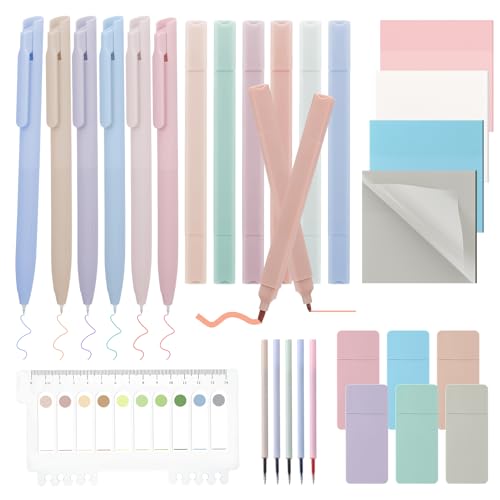 patinadrift Textmarker Pastell Aesthetic Gelstifte mit Ersatzminen 0,5 mm, Korrekturroller, Haftnotizen und Index Tabs Aesthetic Stuff Set für Schule Büro Zuhause patinadrift Textmarker Pastell Aesthetic Gelstifte mit Ersatzminen 0,5 mm, Korrekturroller, Haftnotizen und Index Tabs Aesthetic Stuff Set für Schule Büro Zuhause von patinadrift