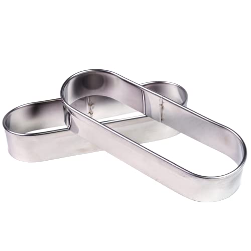 patisse 13818 - Lebkuchenausstecher Set aus 2 länglichen Lebkuchenausstecher Edelstahl - auf Karte - 11 x 3,5 cm, silber von patisse