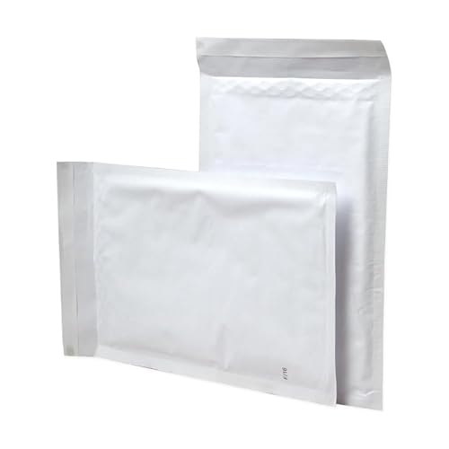 Paxit - Luftpolsterumschläge, 100 Stück Satz, Versandtaschen Luftpolster, Luftpolstertaschen, Luftpolsterumschlag, Gepolsterte Briefumschläge, Weiß, F16-235x350 mm von paxit.pl