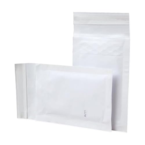 Paxit - Luftpolsterumschläge, 200 Stück Satz, Versandtaschen Luftpolster, Luftpolstertaschen, Luftpolsterumschlag, Gepolsterte Briefumschläge, Weiß, A11-115x175 mm von paxit.pl