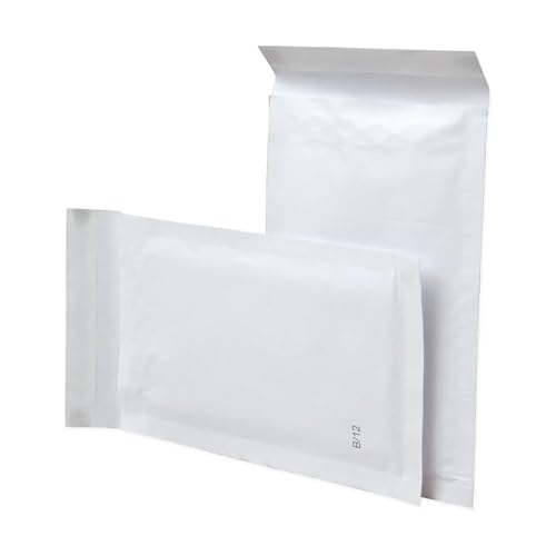 Paxit - Luftpolsterumschläge, 200 Stück Satz, Versandtaschen Luftpolster, Luftpolstertaschen, Luftpolsterumschlag, Gepolsterte Briefumschläge, Weiß, B12-135x225 mm von paxit.pl