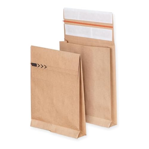 Paxit - Versandtaschen mit Falten Mailer Aus Papier, 25 Stück Satz, Erweiterbare Umschläge, Versandtaschen Warensendung, Briefumschläge, Versandtasche C5-162x229x40 mm von paxit.pl
