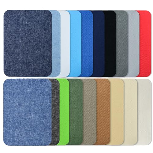 pclapora 15 Stück Flicken zum Aufbügeln, 7,5 x 10,5cm Kleider-Flicken zum Aufbügeln, Bügelflicken, Aufbügelflicken, Jeans Flicken, Jeans Repair, für Fixieren von Verschiedene Reparatur von pclapora