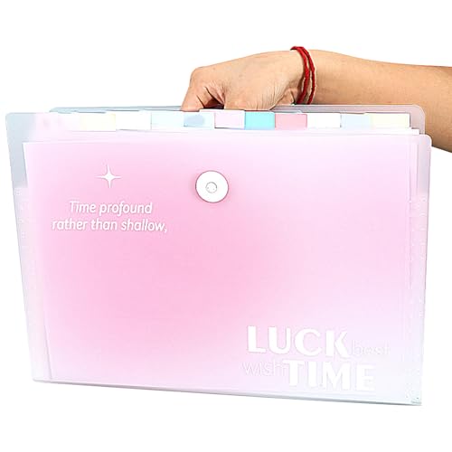 pclapora Fächermappe A4, Dokumentenmappe mit 12 Tasche, Dokument Organizer Ordner, Mappe mit Fächern, Mappen Ordnersystem Document Folder mit Druckknopf, für Büro, Geschäftsreise, Zuhause von pclapora